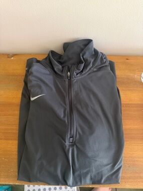 Nike Charcoal Gray Quarter-Zip Performance Top